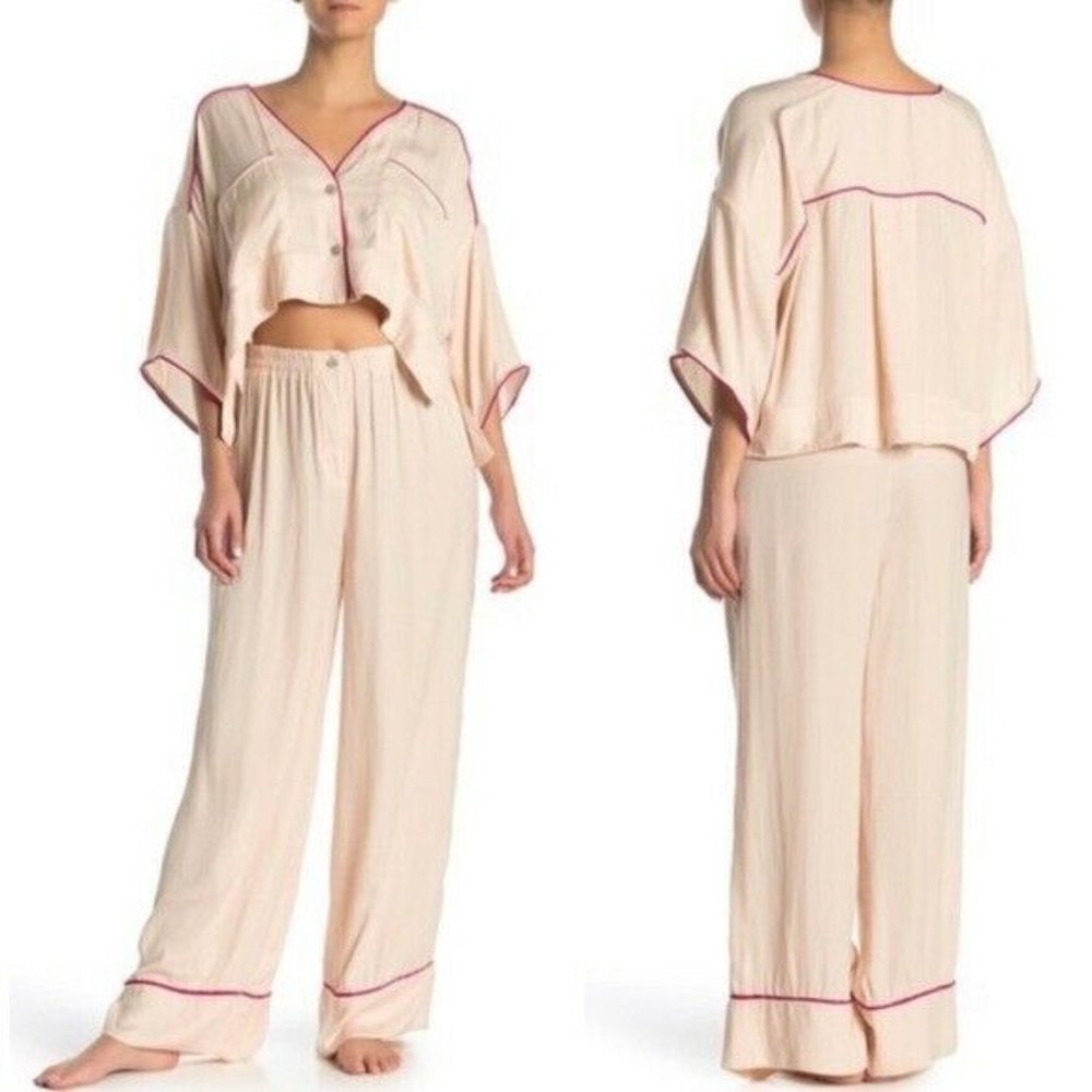 Free People Shine Crop Top & Pants Pajama set XS - Picture 4 of 5